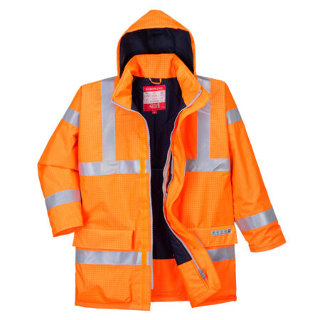 Bizflame Rain Hi-Vis Anti-Static FR Jacket