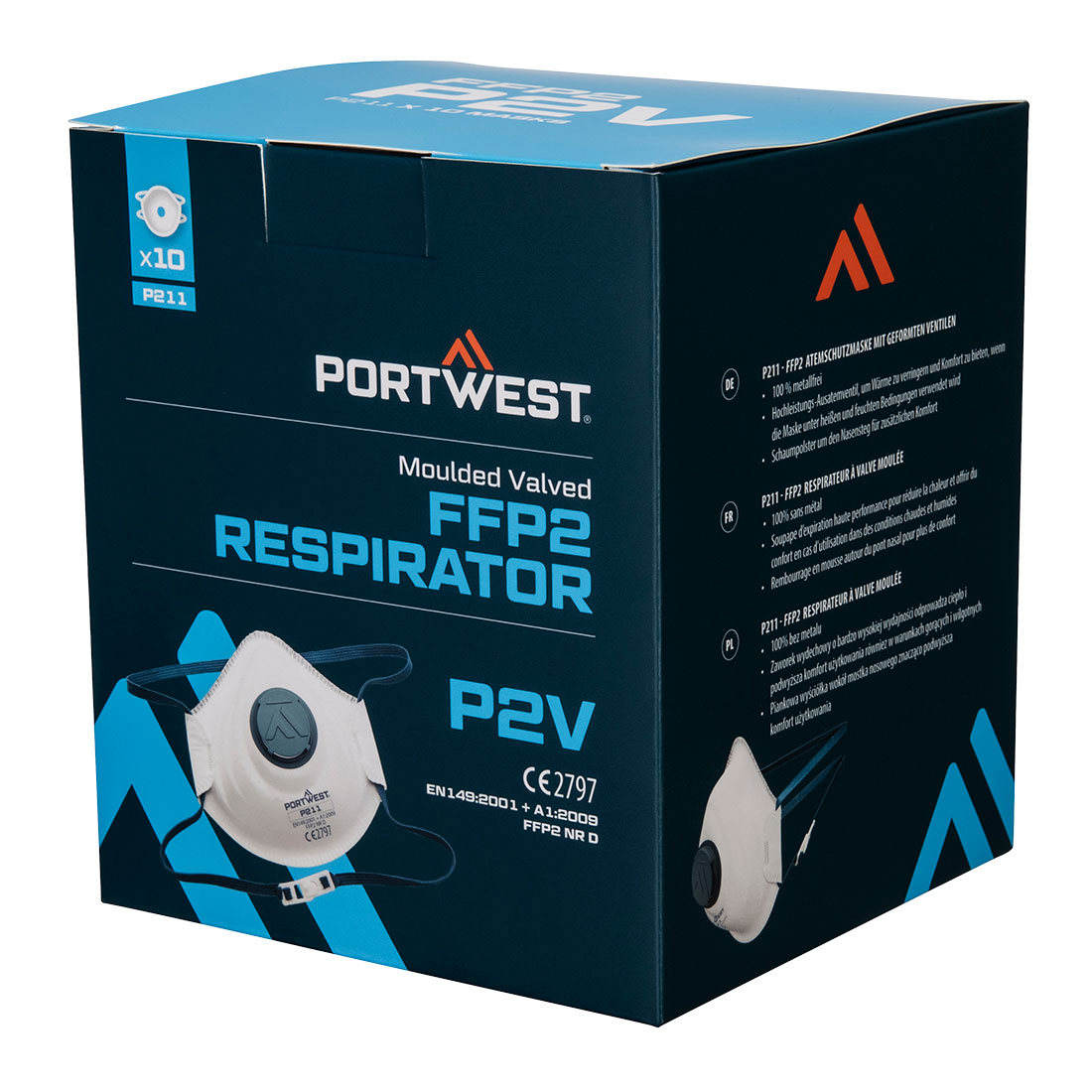 Moulded FFP2 Valved Respirator (Pk10) - Image 2